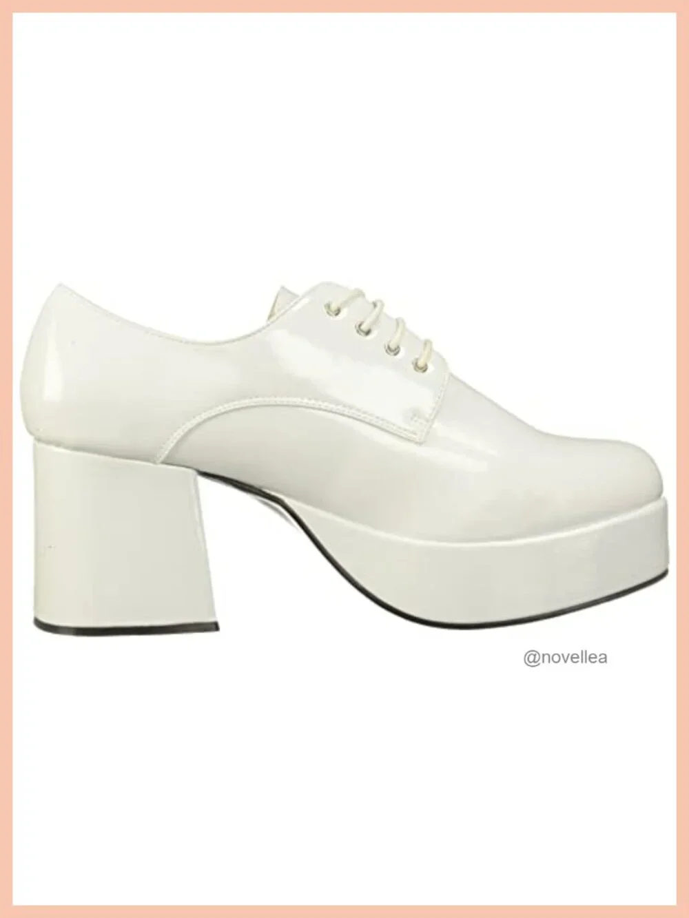 Men's White Platform Oxfords Pimp Shoes 3 Inch Heel Lace Up Costume